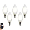5er-Set Smart E14 LED-Glühbirnen C35 Matt 4,2W 470 lm 2700-6500K