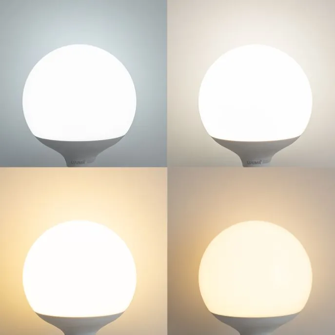 5er-Set Smart E27 LED-Glühbirnen G120 Matt RGBW 9W 806 lm 2700-6500K