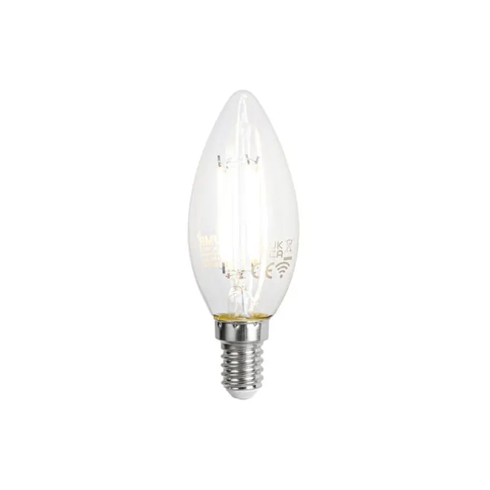 5er-Set Smart E14 LED-Lampen C35 Klar 4.2W 470 lm 2700-6500K