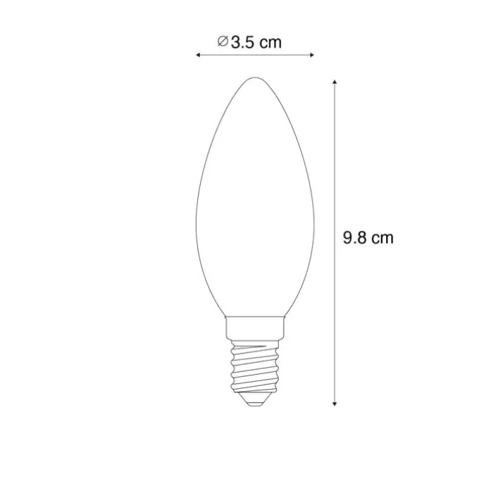 5er-Set Smart E14 LED-Lampen C35 Klar 4.2W 470 lm 2700-6500K