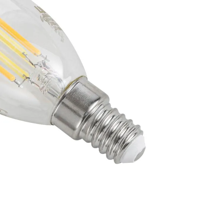 5er-Set Smart E14 LED-Lampen C35 Klar 4.2W 470 lm 2700-6500K