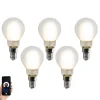 5er-Set Smart E14 LED-Lampen P45 Matt 4,2 W 470 lm 2700-6500 K