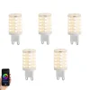 5er-Set Smart G9 Dimmbare LED-Lampen Klar 2.5W 250 lm 2700-6500K