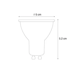 5er-Set Smart GU10 50 LED-Lampen Klar RGBW 4,5W 350 lm 2700-6000K