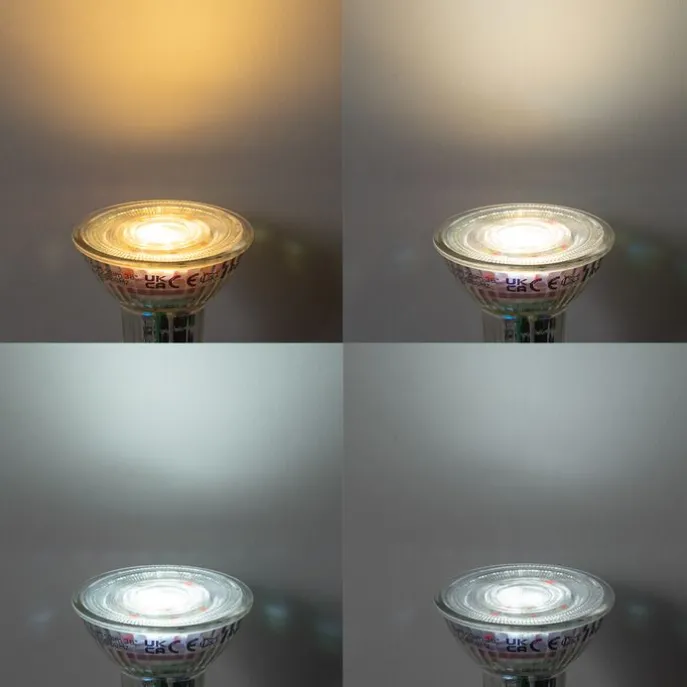 5er-Set Smart GU10 50 LED-Lampen Klar RGBW 4,5W 350 lm 2700-6000K