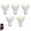 5er-Set Smart GU10 50mm Dimmbare LED-Lampen Opal RGBW 4,7W 400 lm 2700-6500K
