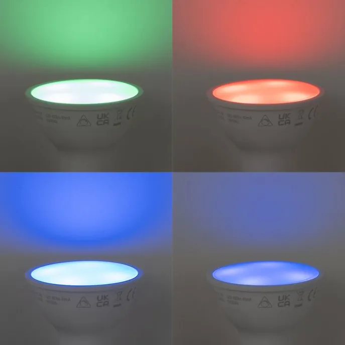 5er-Set Smart GU10 50mm Dimmbare LED-Lampen Opal RGBW 4,7W 400 lm 2700-6500K