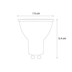 5er-Set Smart GU10 50mm Dimmbare LED-Lampen Opal 4.7W 400 lm 2700-6500K