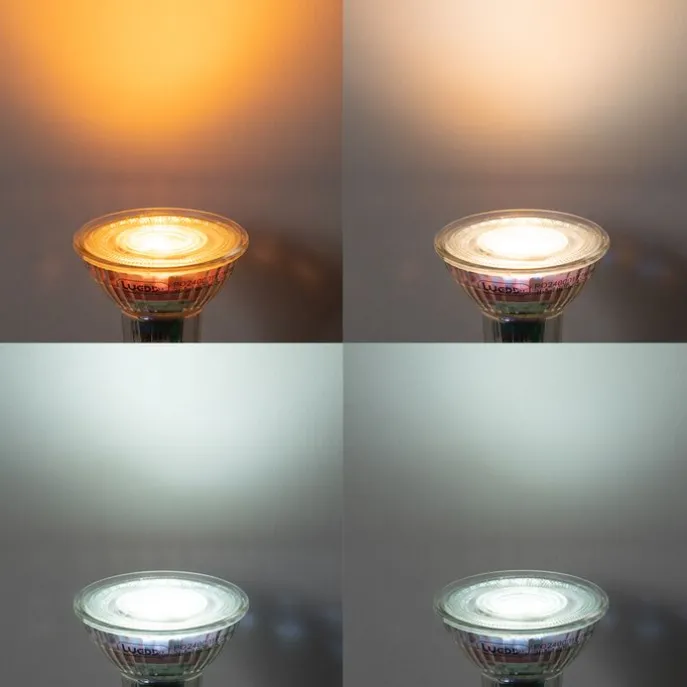 5er-Set Smart GU10 50mm LED-Glühbirnen Klar 4,8W 400 lm 1800-6500K