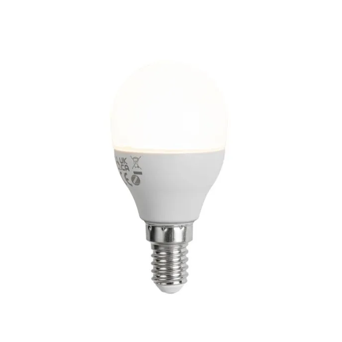5er-Set smarte, dimmbare E14-LED-Lampen G45 Opal 4,9 W 470 lm 2700-6500 K