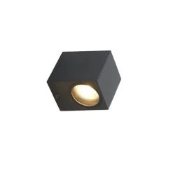 3er-Set smarte Wandleuchten schwarz GU10 50mm IP44 - Baleno