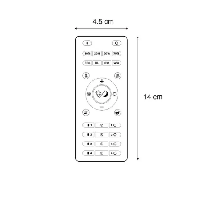 Fernbedienung Weiß CCT - Magnetisch