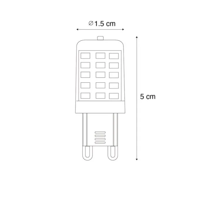 G9 Dimmbare LED-Glühbirne 3,2W 250LM 2200K