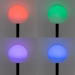 Gartenleuchte weiß 20 cm inkl. LED IP44 Solar RGBW - Ludger