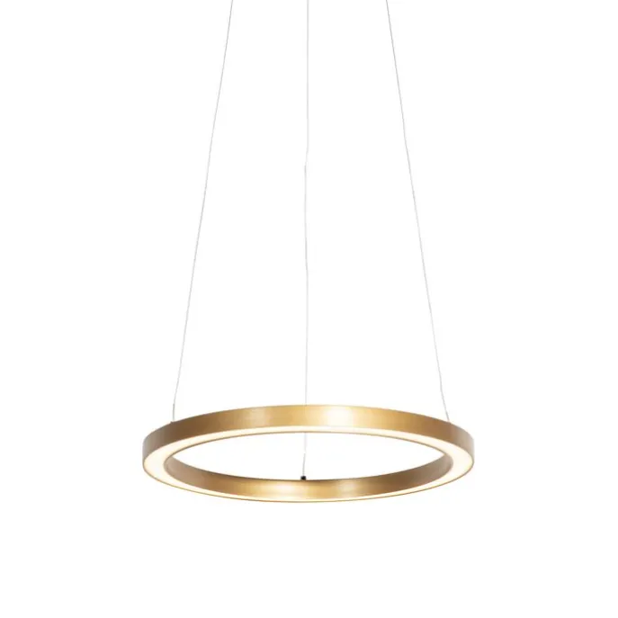 Goldene Pendelleuchte 40 cm inkl. LED 3-stufig dimmbar - Girello