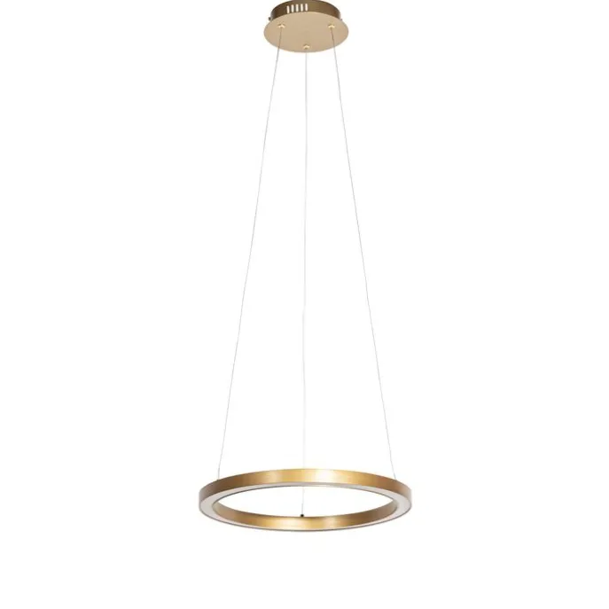 Goldene Pendelleuchte 40 cm inkl. LED 3-stufig dimmbar - Girello
