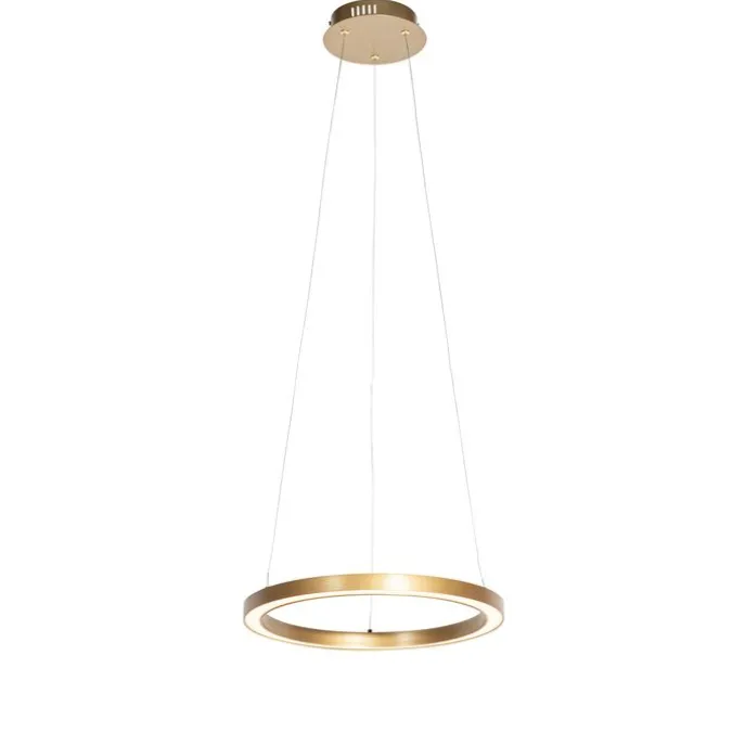 Goldene Pendelleuchte 40 cm inkl. LED 3-stufig dimmbar - Girello