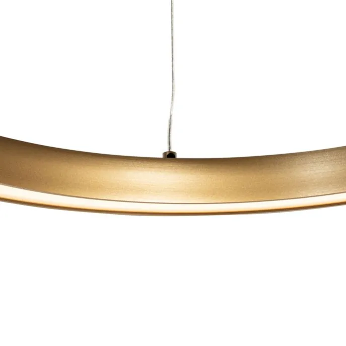 Goldene Pendelleuchte 40 cm inkl. LED 3-stufig dimmbar - Girello