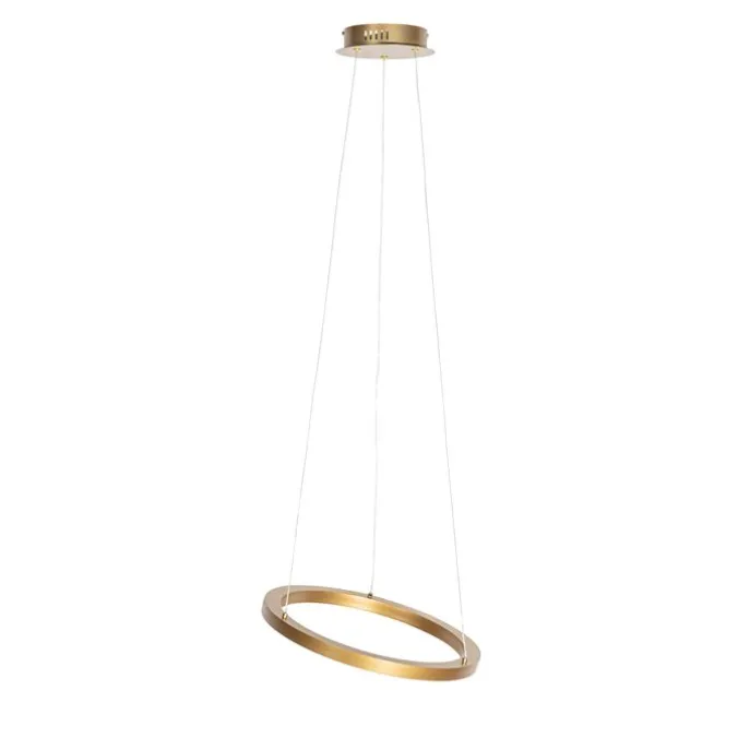 Goldene Pendelleuchte 40 cm inkl. LED 3-stufig dimmbar - Girello