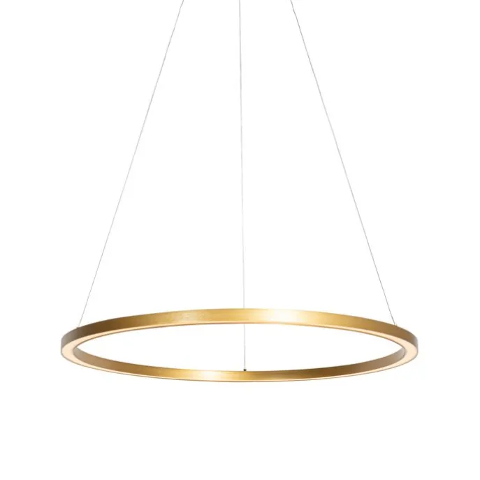 Goldene Pendelleuchte 80cm inkl. LED 3-stufig dimmbar - Girello