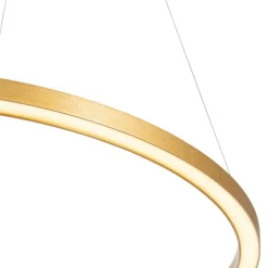 Goldene Pendelleuchte 80cm inkl. LED 3-stufig dimmbar - Girello