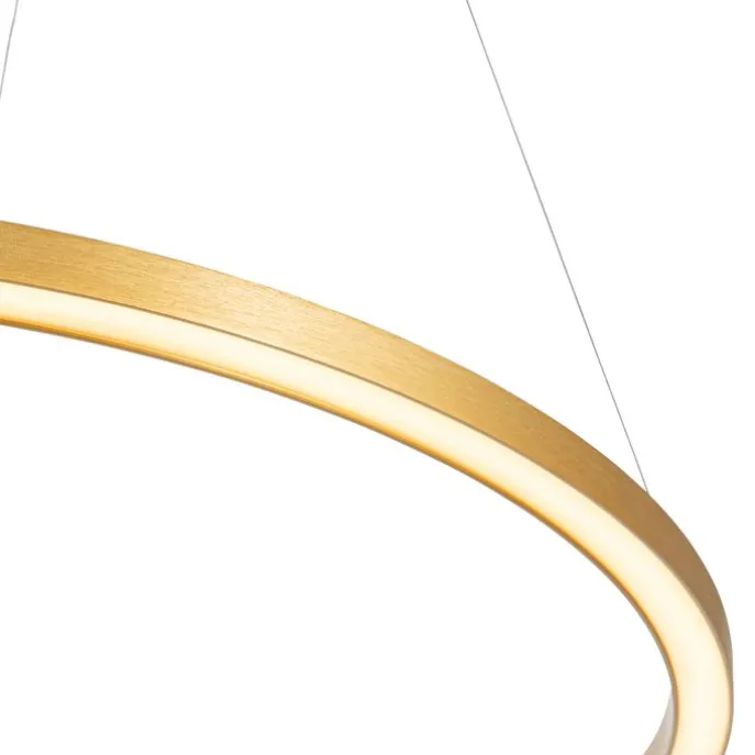 Goldene Pendelleuchte 80cm inkl. LED 3-stufig dimmbar - Girello