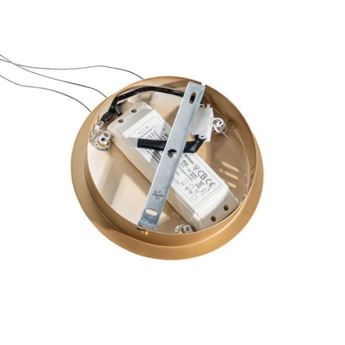 Goldene Pendelleuchte 80cm inkl. LED 3-stufig dimmbar - Girello