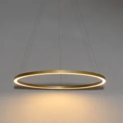 Goldene Pendelleuchte 80cm inkl. LED 3-stufig dimmbar - Girello