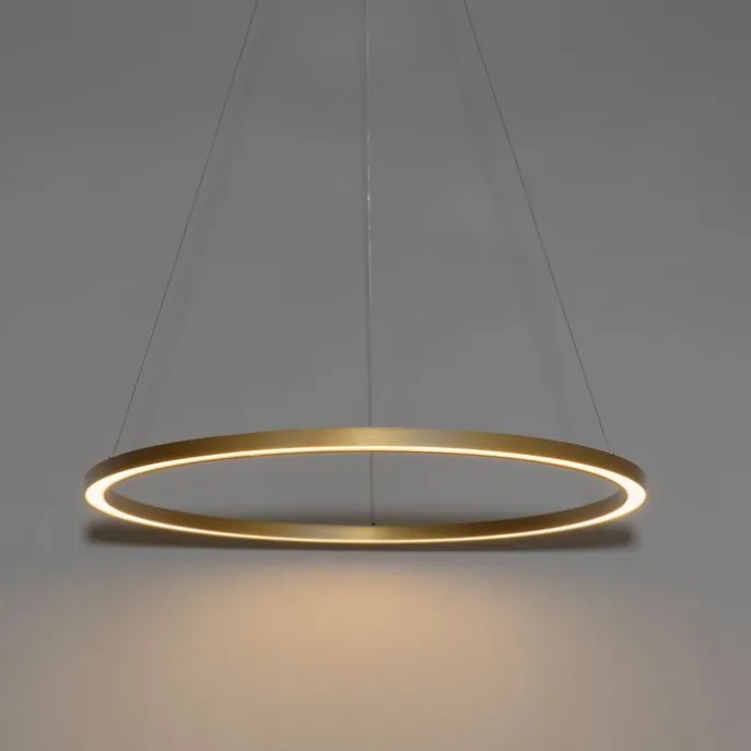 Goldene Pendelleuchte 80cm inkl. LED 3-stufig dimmbar - Girello