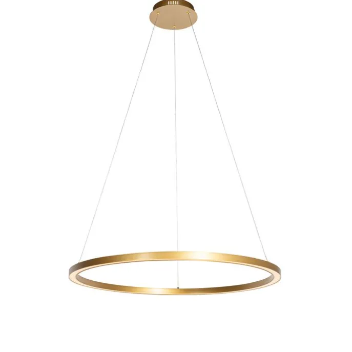 Goldene Pendelleuchte 80cm inkl. LED 3-stufig dimmbar - Girello