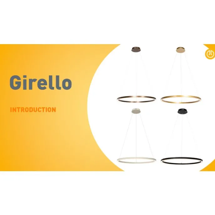Goldene Pendelleuchte 80cm inkl. LED 3-stufig dimmbar - Girello