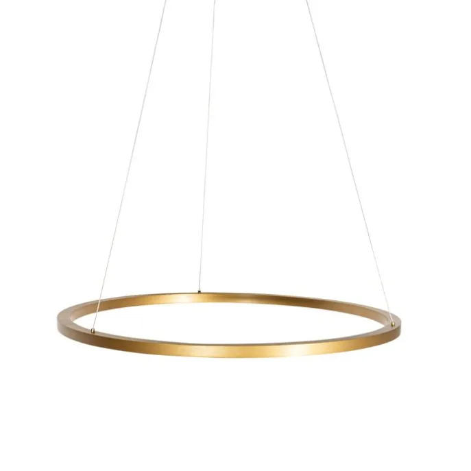 Goldene Pendelleuchte 80cm inkl. LED 3-stufig dimmbar - Girello