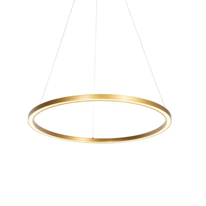 Goldene Pendelleuchte 80cm inkl. LED 3-stufig dimmbar - Girello