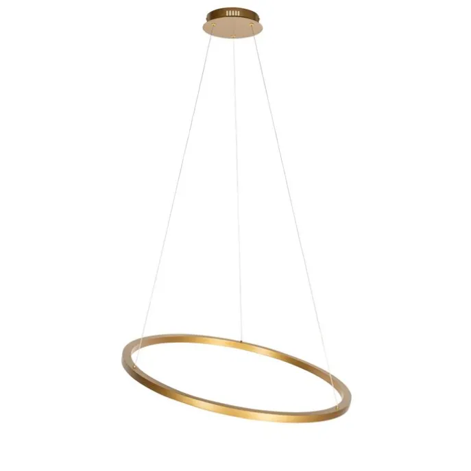 Goldene Pendelleuchte 80cm inkl. LED 3-stufig dimmbar - Girello