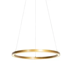 Goldene Pendelleuchte 60cm inkl. LED 3-stufig dimmbar - Girello