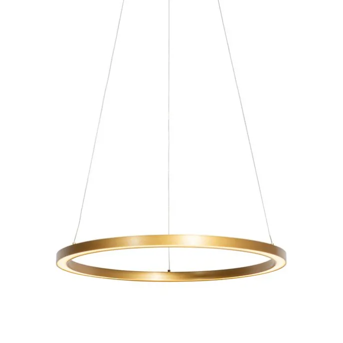 Goldene Pendelleuchte 60cm inkl. LED 3-stufig dimmbar - Girello