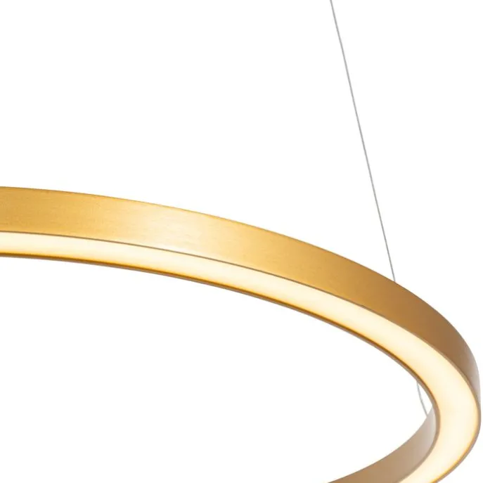 Goldene Pendelleuchte 60cm inkl. LED 3-stufig dimmbar - Girello