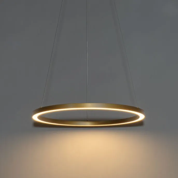 Goldene Pendelleuchte 60cm inkl. LED 3-stufig dimmbar - Girello