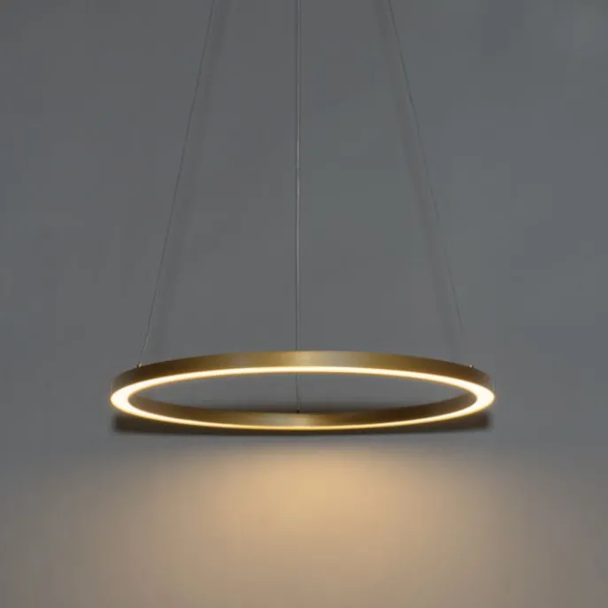 Goldene Pendelleuchte 60cm inkl. LED 3-stufig dimmbar - Girello