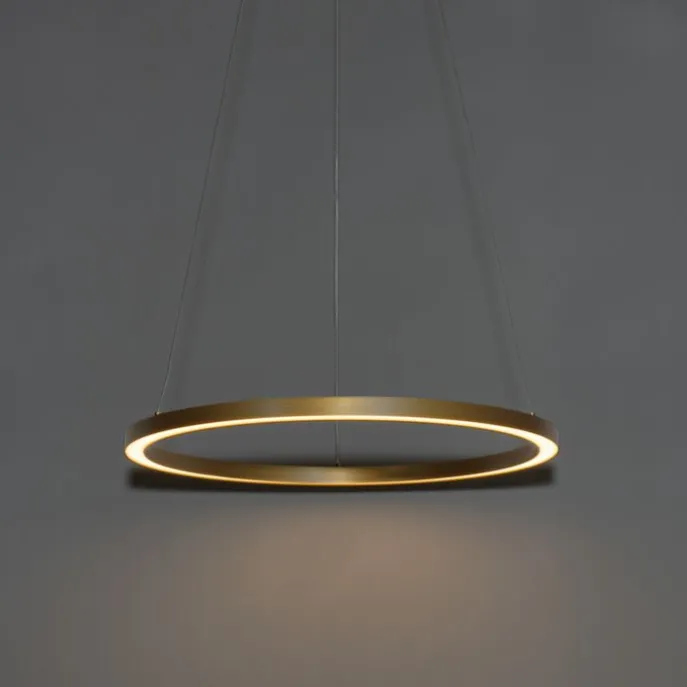 Goldene Pendelleuchte 60cm inkl. LED 3-stufig dimmbar - Girello