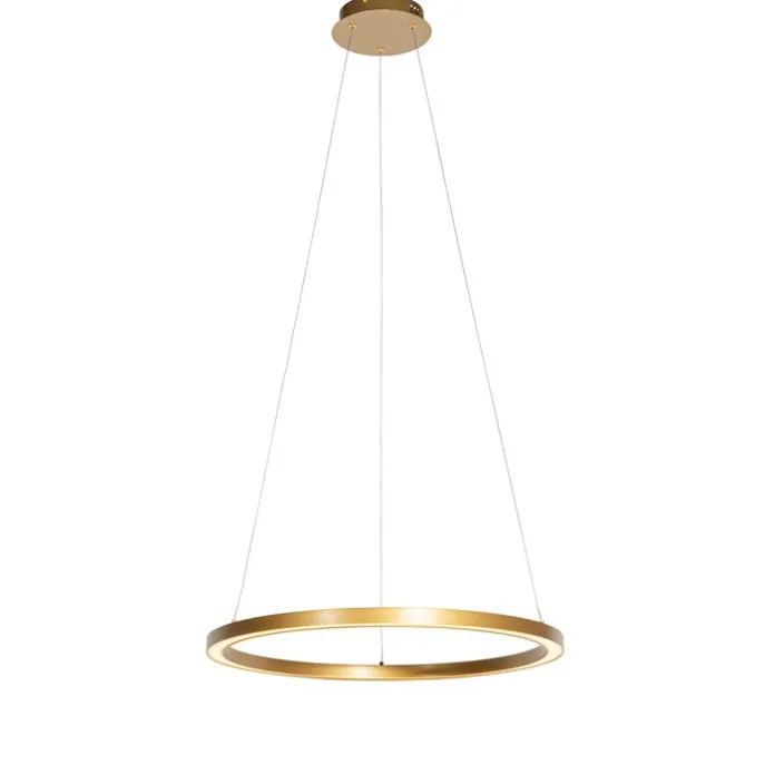 Goldene Pendelleuchte 60cm inkl. LED 3-stufig dimmbar - Girello