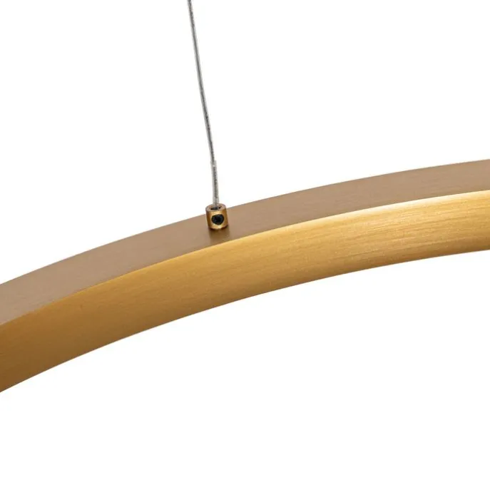 Goldene Pendelleuchte 60cm inkl. LED 3-stufig dimmbar - Girello