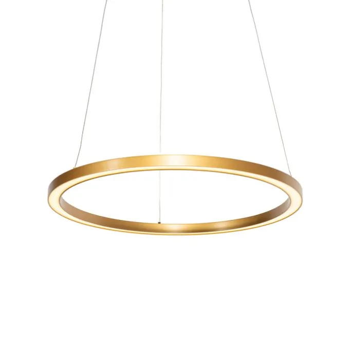 Goldene Pendelleuchte 60cm inkl. LED 3-stufig dimmbar - Girello