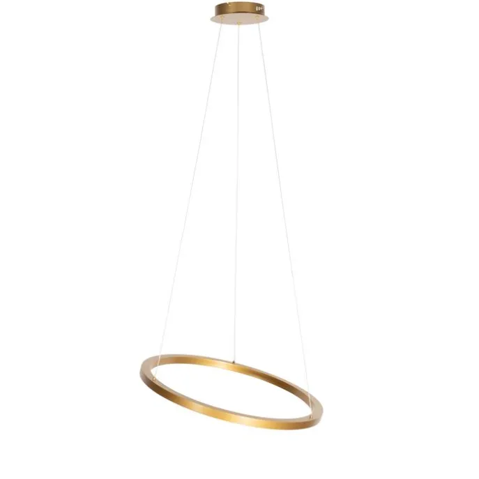 Goldene Pendelleuchte 60cm inkl. LED 3-stufig dimmbar - Girello