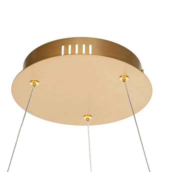 Goldene Pendelleuchte 60cm inkl. LED 3-stufig dimmbar - Girello