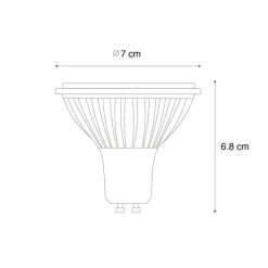 GU10 dimmbare LED-Glühbirne 70 mm 6,5 W 600 LM 4000 K