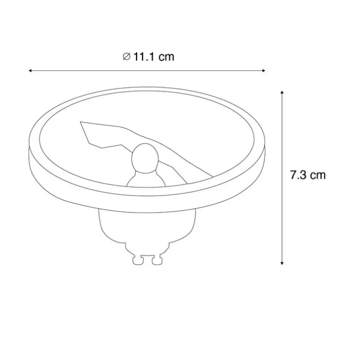 GU10 dimmbare LED-Lampe AR111 weiß 11W 810 lm 2700K