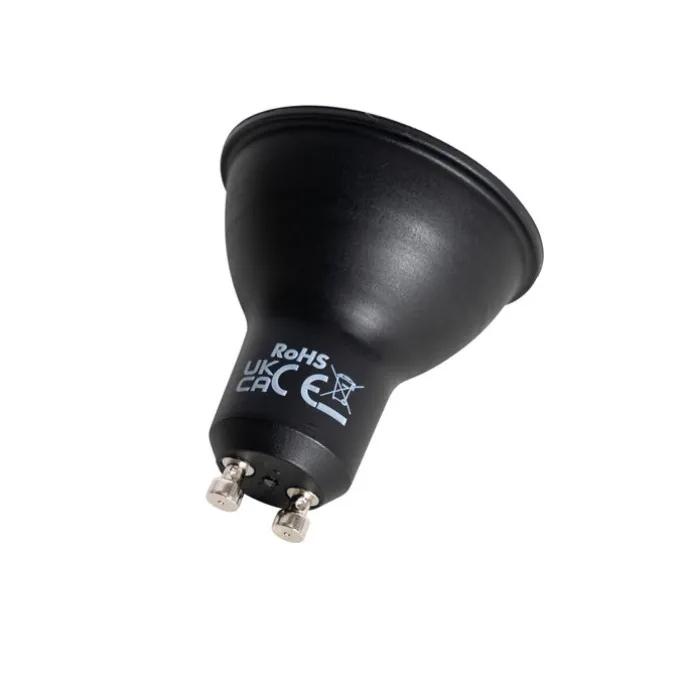 GU10 LED-Glühbirne 50mm Schwarz 7W 610 lm 3000K