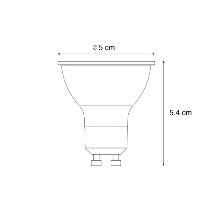 GU10 50mm Dimmbare LED-Glühbirne Klar 2,5W 450 lm 3000K