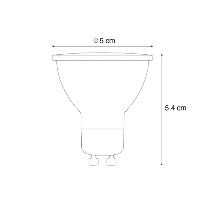 GU10 50mm LED-Glühbirnen Klar 3W 250 lm 2200K
